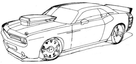 Carro equipado com som para colorir. Desenho para colorir. Desenho infantil  - Desenhos Para Colorir