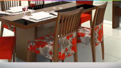 cadeiras de madeira estampadas para mesa de jantar