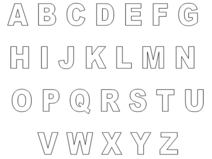 dicas de letras do alfabto para imprimir