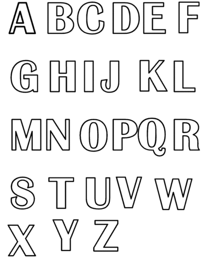 letras do alfabeto para colorir e imprimir